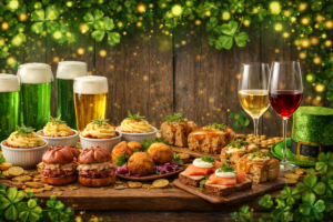 Festive food and drinks for celebration